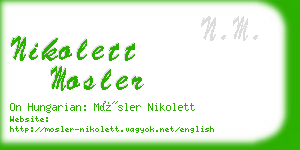 nikolett mosler business card